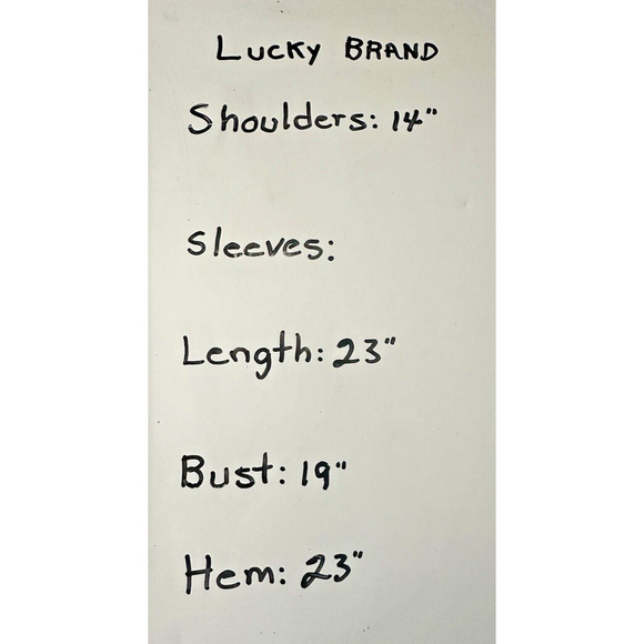 Lucky Brand Women’s Sleeveless Embroidered V Neck Button Up Blouse Blue Size M - Picture 5 of 5